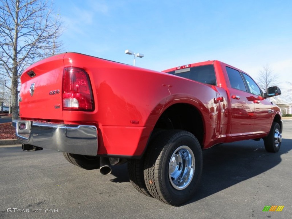 2012 Ram 3500 HD Big Horn Crew Cab 4x4 Dually - Flame Red / Dark Slate/Medium Graystone photo #3