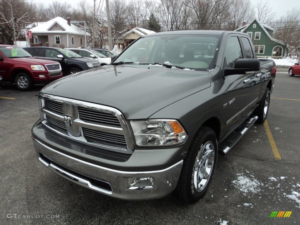 2010 Ram 1500 Big Horn Quad Cab 4x4 - Mineral Gray Metallic / Dark Slate/Medium Graystone photo #2