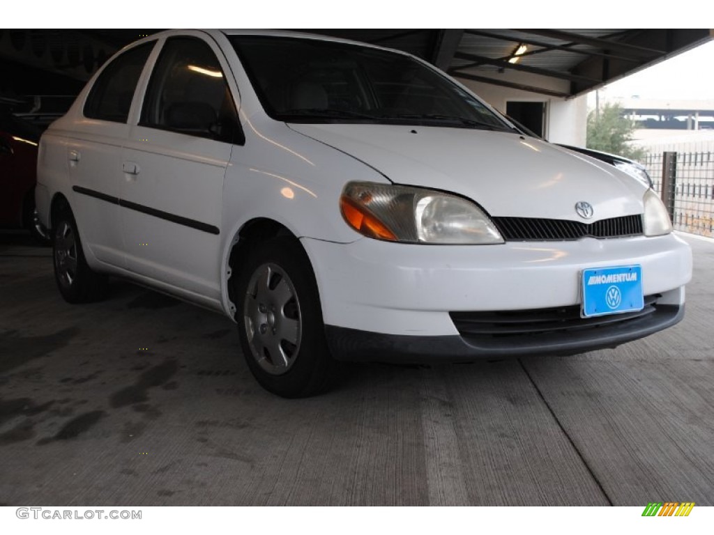 2001 ECHO Sedan - Super White / Shadow Gray photo #1