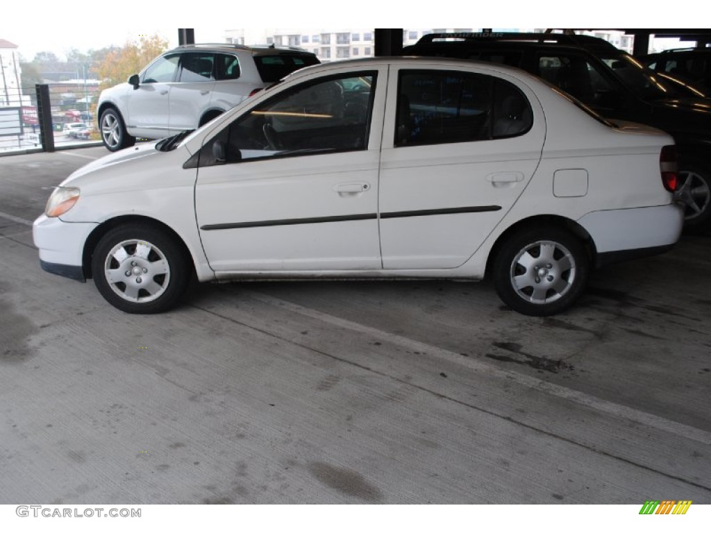 2001 ECHO Sedan - Super White / Shadow Gray photo #4