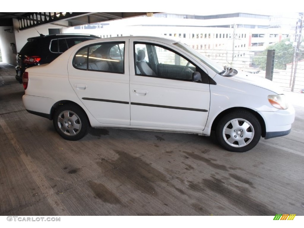 2001 ECHO Sedan - Super White / Shadow Gray photo #8