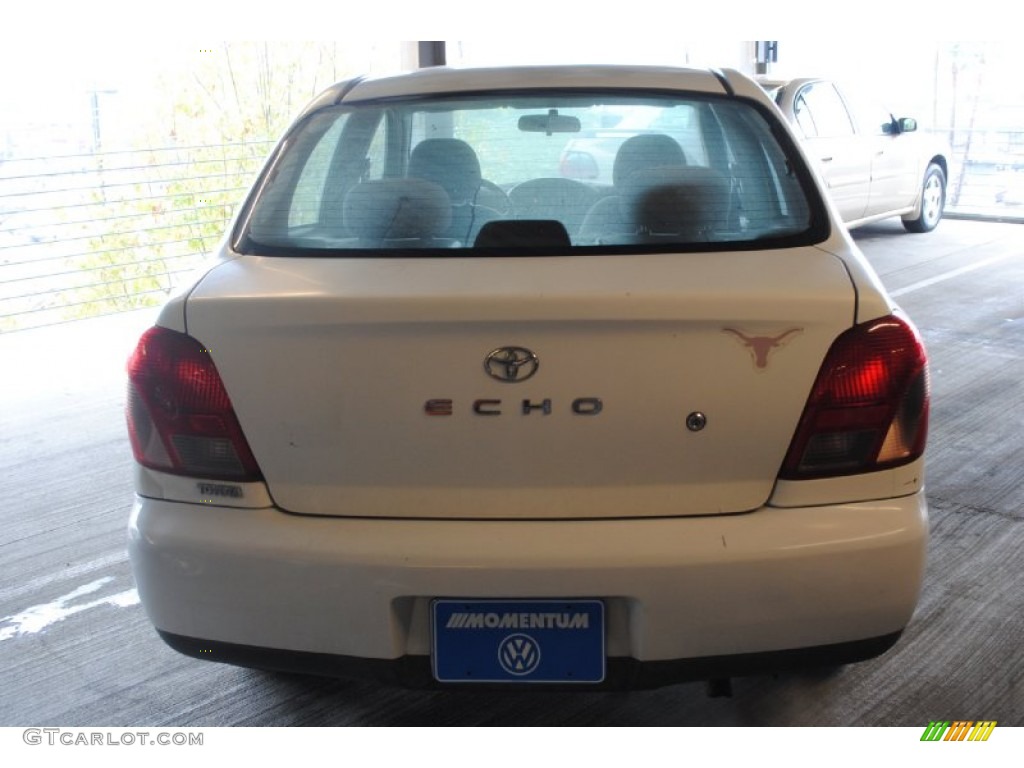 2001 ECHO Sedan - Super White / Shadow Gray photo #26