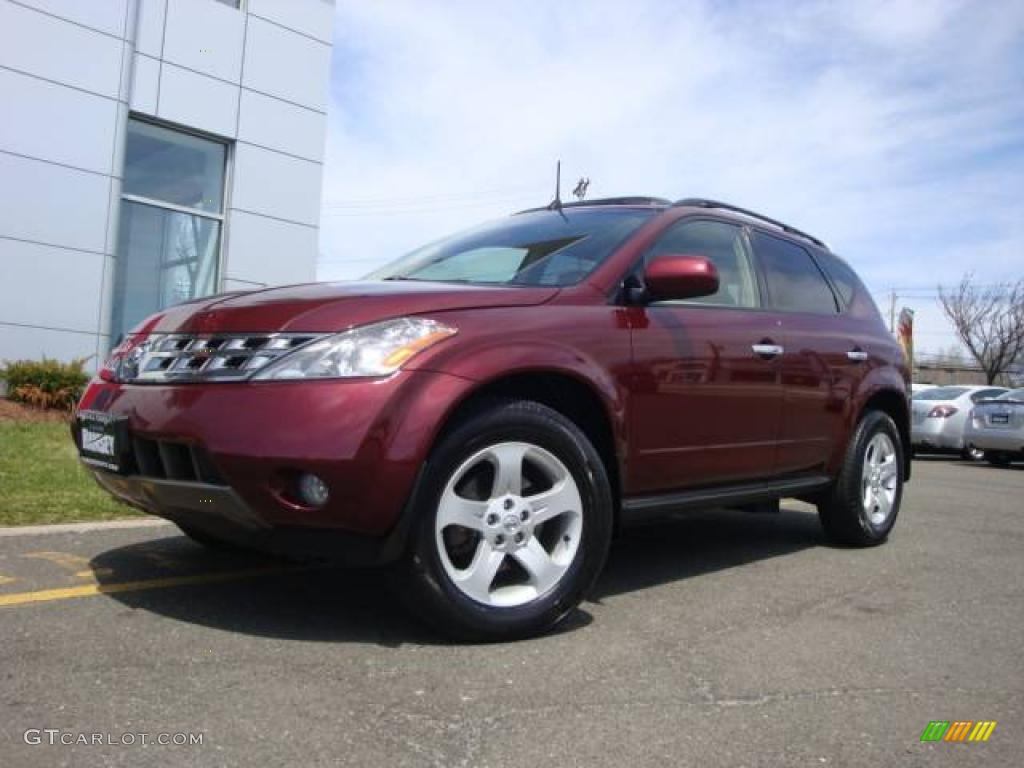 2005 Murano SL AWD - Merlot Metallic / Cafe Latte photo #3