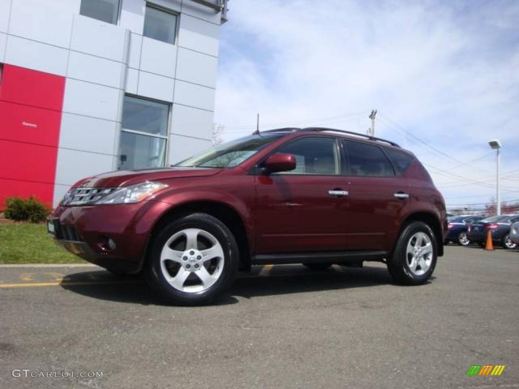 2005 Murano SL AWD - Merlot Metallic / Cafe Latte photo #4