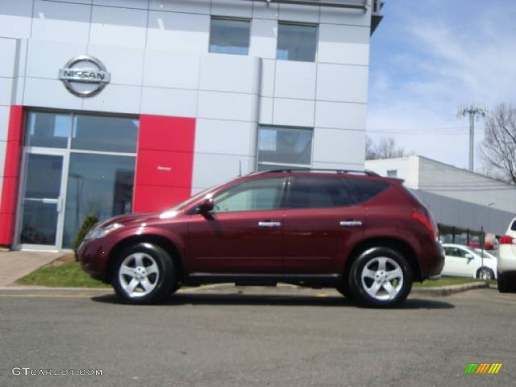 2005 Murano SL AWD - Merlot Metallic / Cafe Latte photo #5