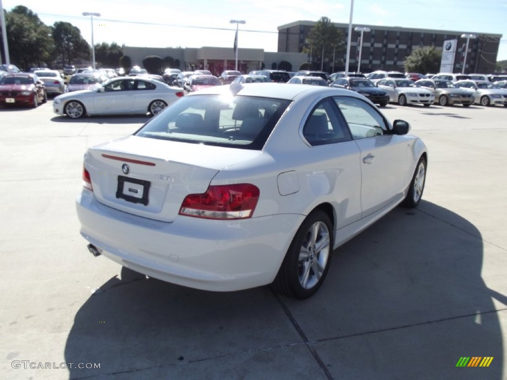 2013 1 Series 128i Coupe - Alpine White / Taupe photo #3