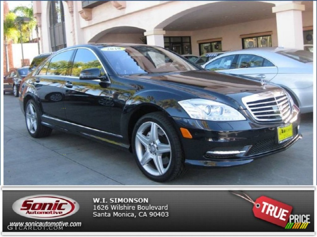 2010 S 550 Sedan - Majestic Black Metallic / Black photo #1