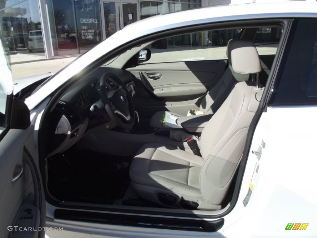2013 1 Series 128i Coupe - Alpine White / Taupe photo #12