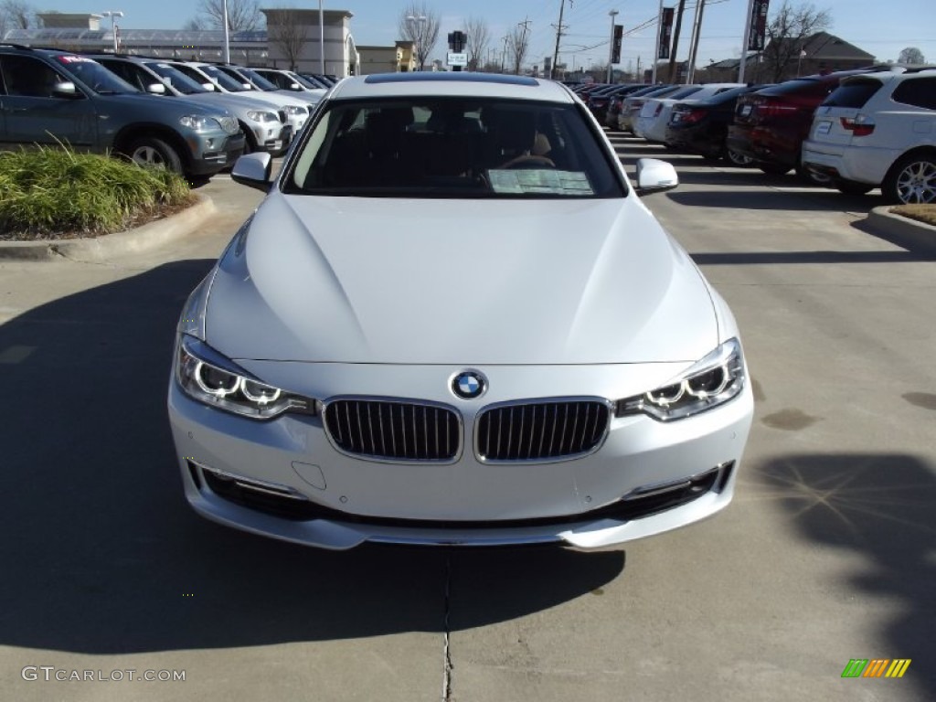2013 3 Series 328i Sedan - Mineral White Metallic / Saddle Brown photo #7