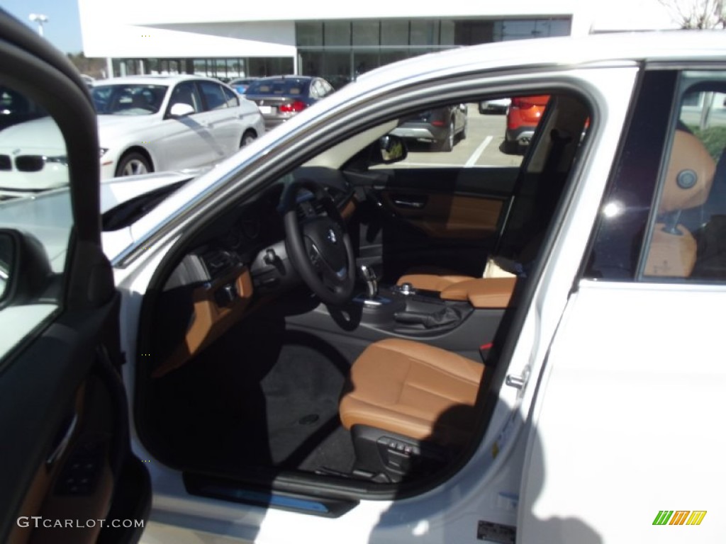 2013 3 Series 328i Sedan - Mineral White Metallic / Saddle Brown photo #13