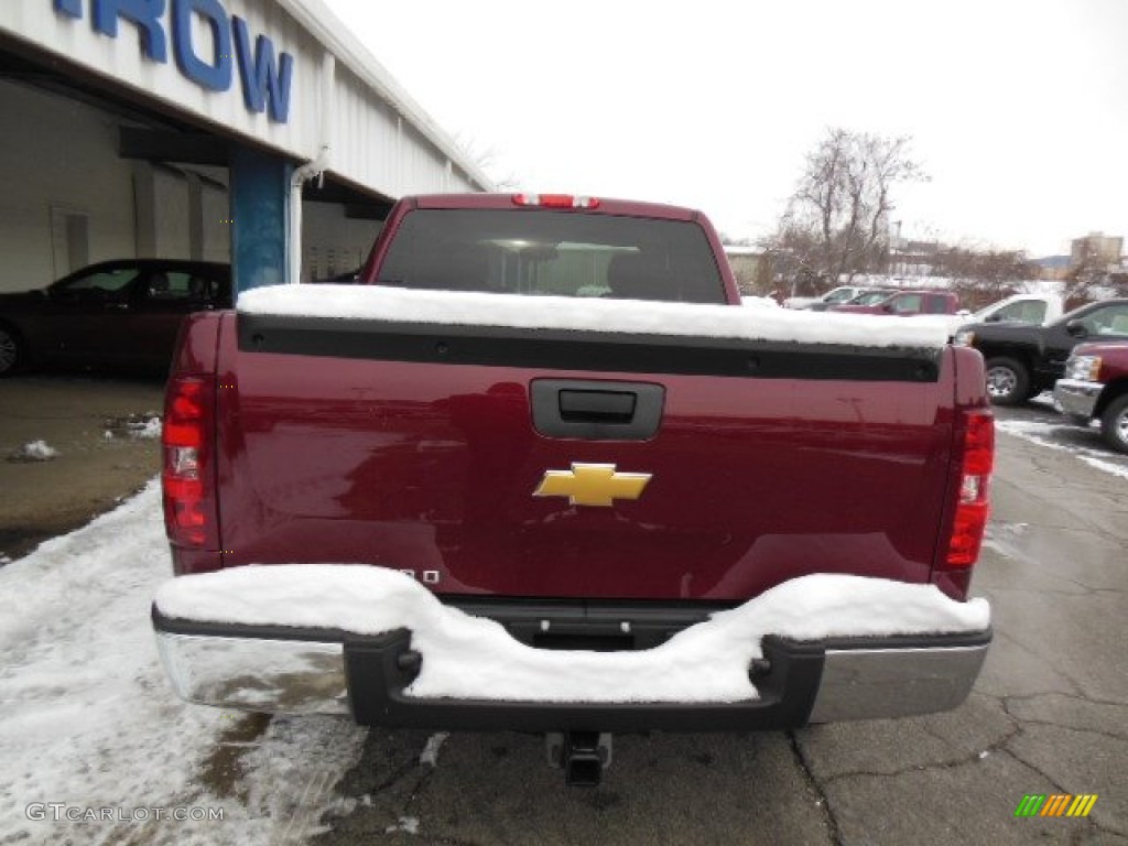 2013 Silverado 1500 LS Extended Cab 4x4 - Deep Ruby Metallic / Ebony photo #7