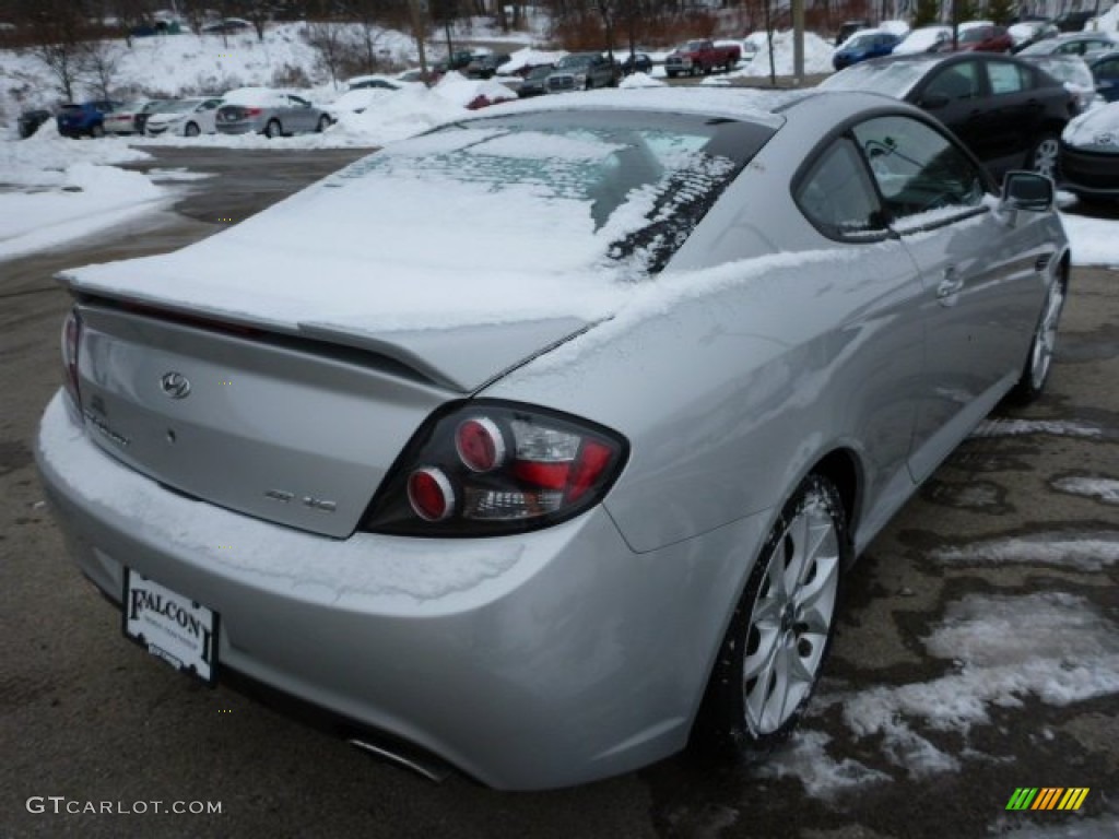 2008 Tiburon GT - Quicksilver / GT Black Leather/Black Sport Grip photo #3