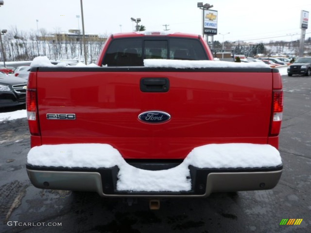 2006 F150 XLT SuperCab 4x4 - Bright Red / Black photo #4