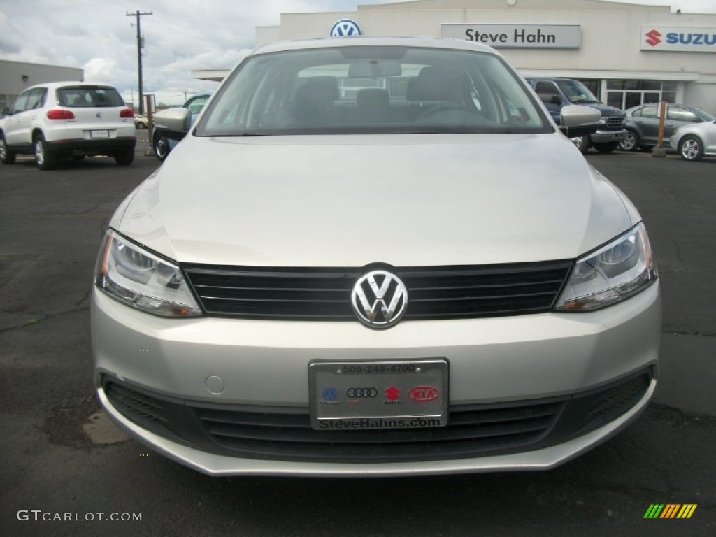 2012 Jetta TDI Sedan - White Gold Metallic / Titan Black photo #6