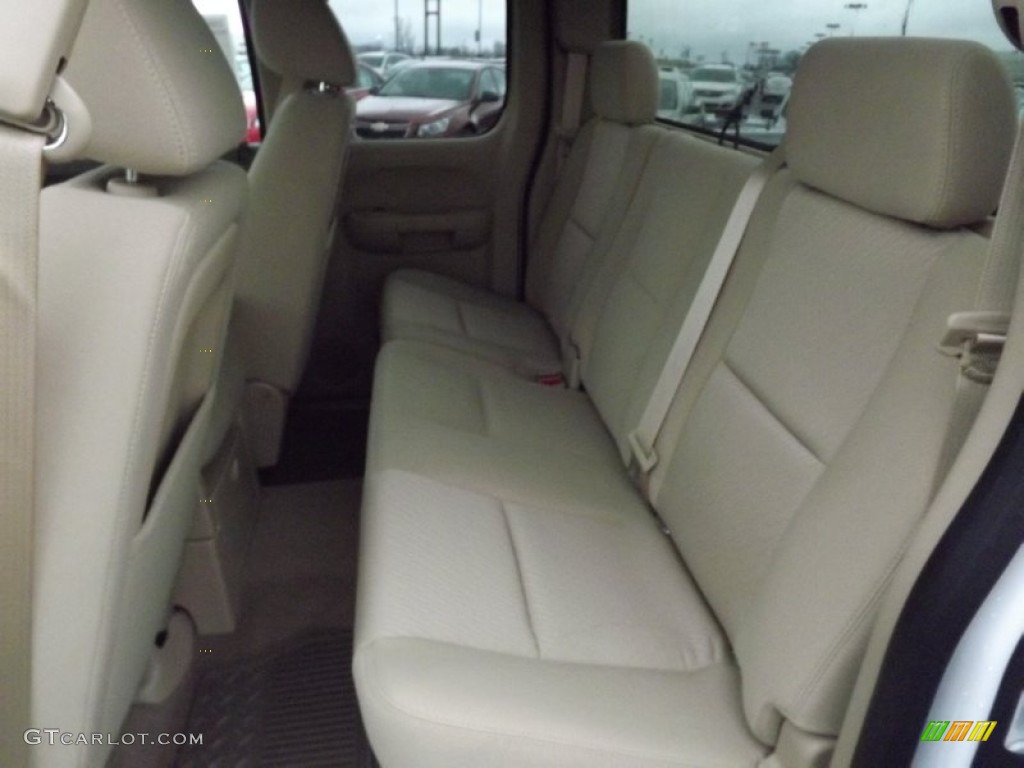 2013 Sierra 1500 SLE Extended Cab - Summit White / Very Dark Cashmere/Light Cashmere photo #14