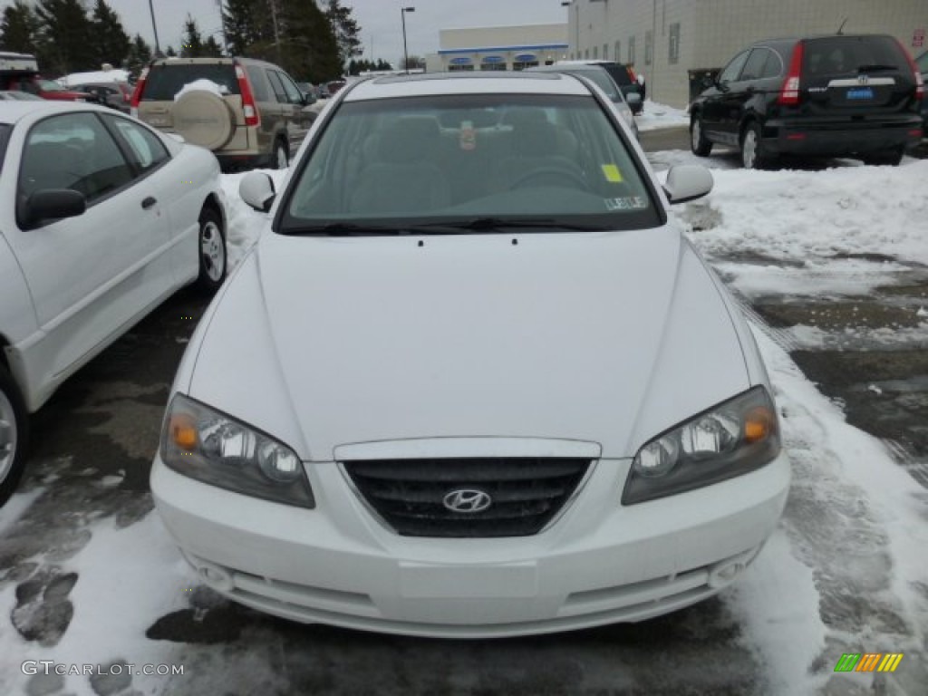 2006 Elantra GLS Sedan - Nordic White / Gray photo #2