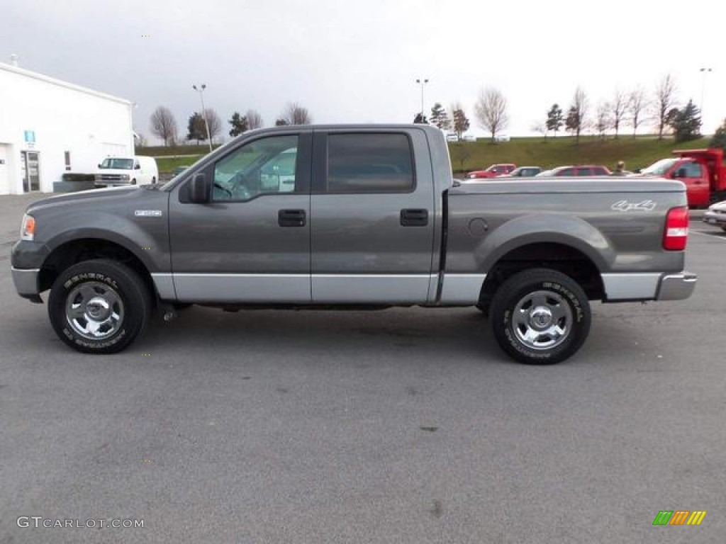 2005 F150 XLT SuperCrew 4x4 - Dark Shadow Grey Metallic / Medium Flint Grey photo #3