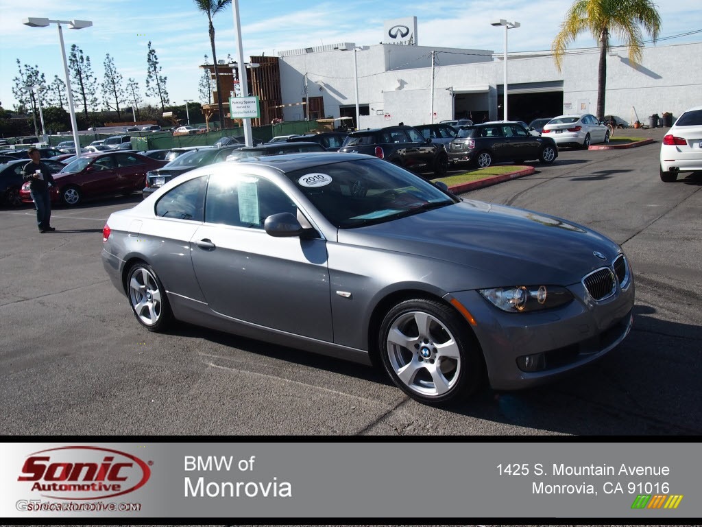 2010 3 Series 328i Coupe - Space Gray Metallic / Black photo #1