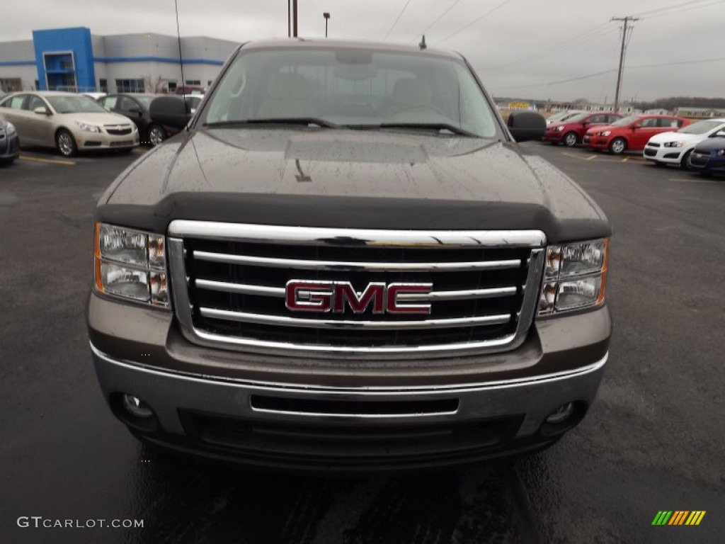 2013 Sierra 1500 SLE Crew Cab - Mocha Steel Metallic / Very Dark Cashmere/Light Cashmere photo #2