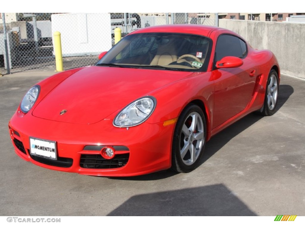 2007 Cayman S - Guards Red / Sand Beige photo #3