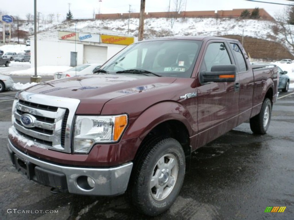 2010 F150 XLT SuperCab 4x4 - Royal Red Metallic / Medium Stone photo #5