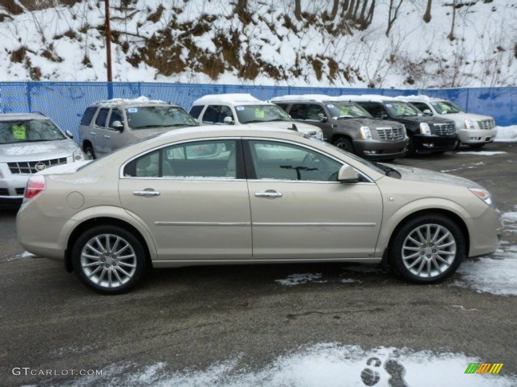 2009 Aura XR V6 - Gold Mist Metallic / Tan photo #6