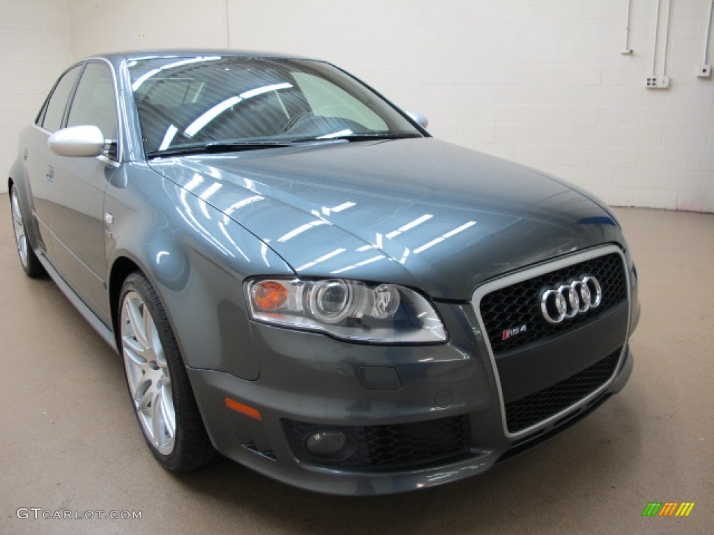 2007 RS4 4.2 quattro Sedan - Daytona Grey Pearl Effect / Black photo #1