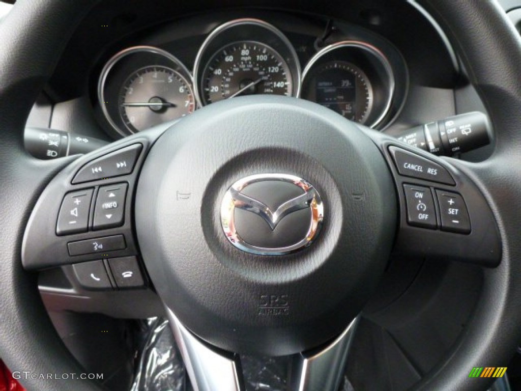 2013 Mazda CX-5 Sport AWD Black Steering Wheel Photo #75346720