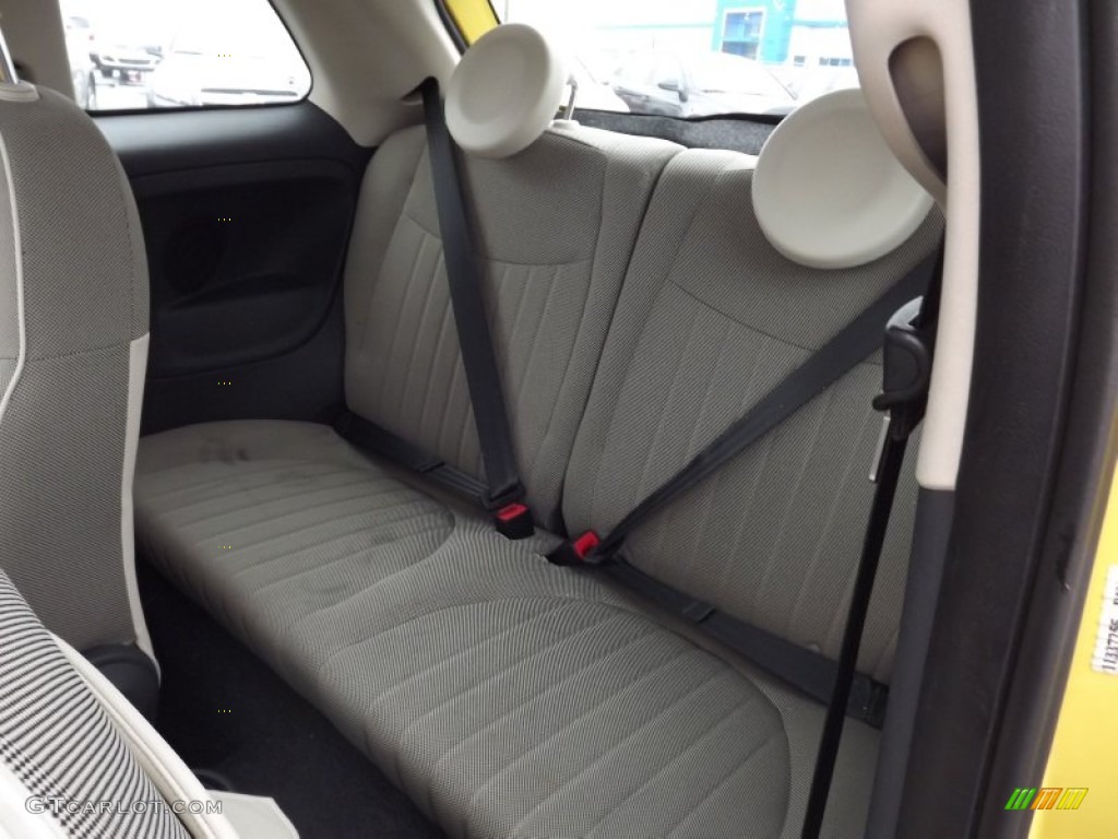 2012 Fiat 500 Lounge Rear Seat Photo #75346753