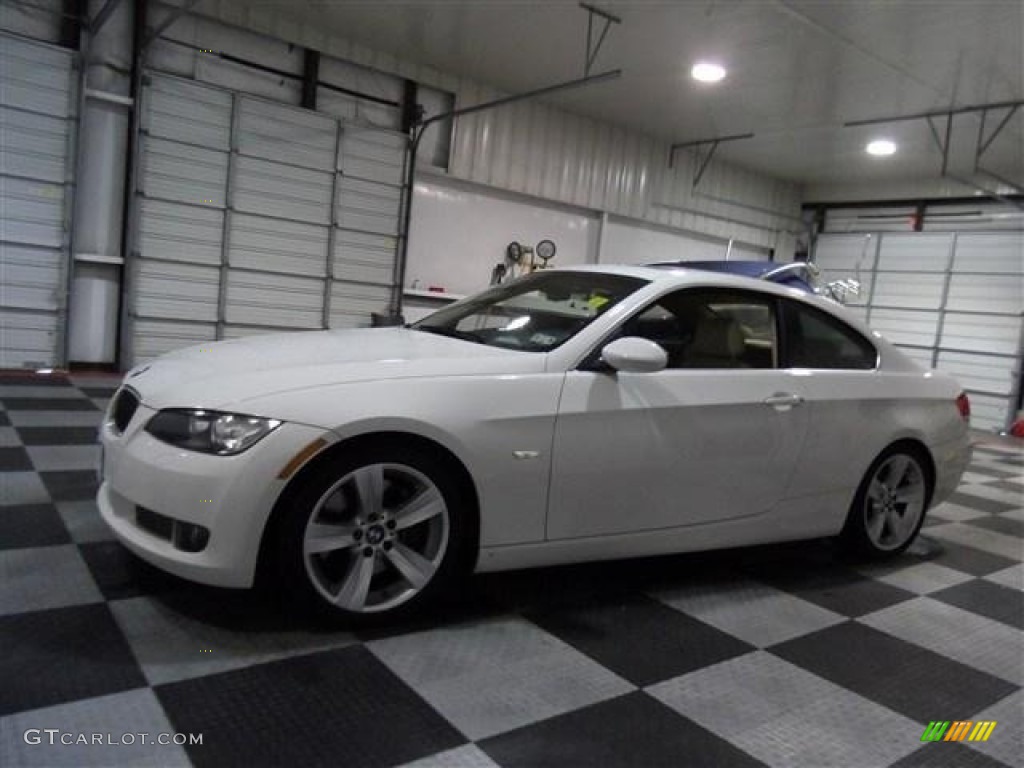 2008 3 Series 335i Coupe - Alpine White / Cream Beige photo #4