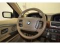 2006 BMW 7 Series Dark Beige/Beige III Interior Steering Wheel Photo