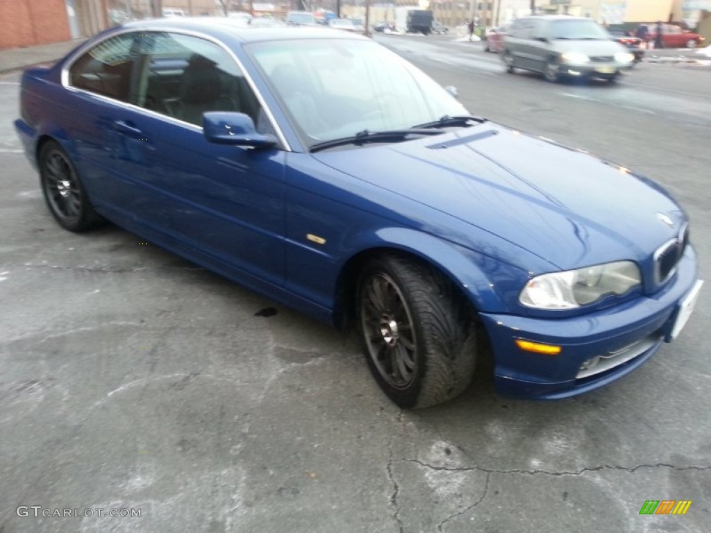 2002 3 Series 330i Coupe - Topaz Blue Metallic / Black photo #2