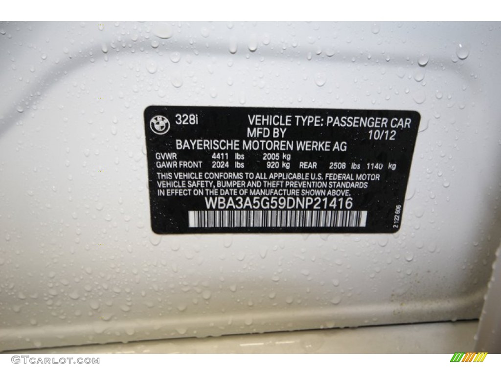 2013 3 Series 328i Sedan - Alpine White / Venetian Beige photo #5