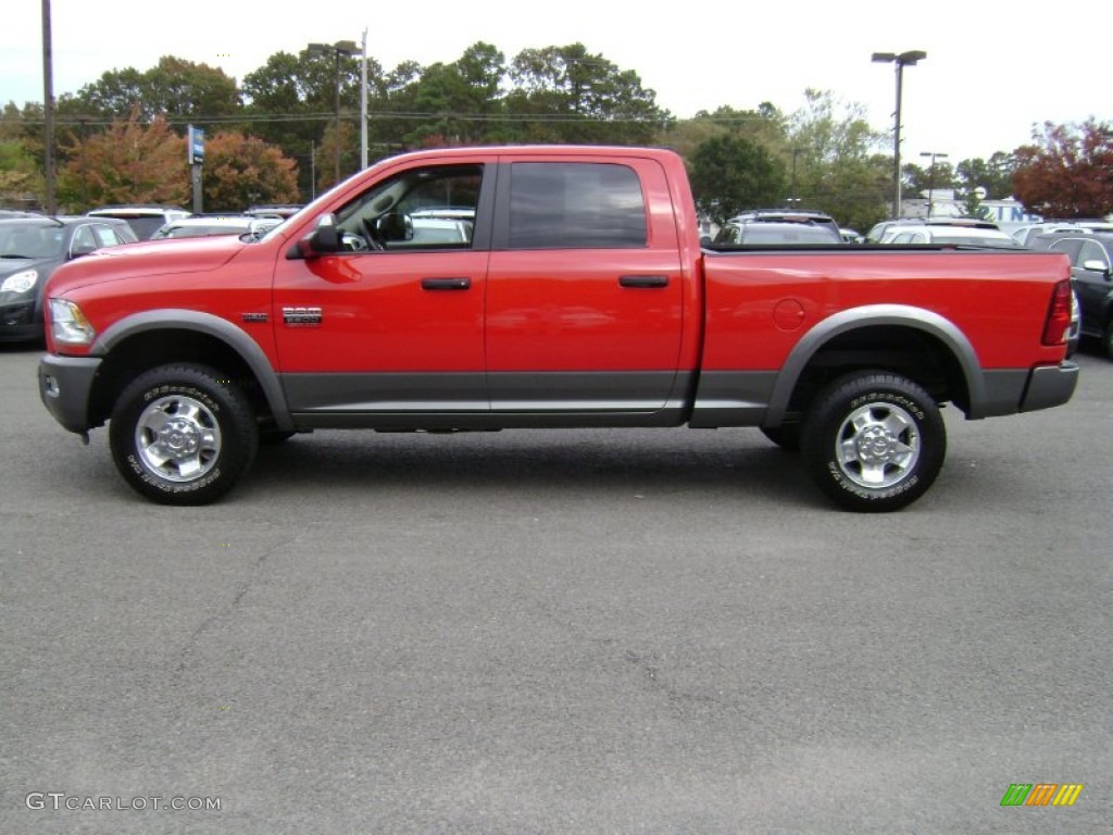 Bright Red 2012 Dodge Ram 2500 HD SLT Outdoorsman Crew Cab 4x4 Exterior Photo #75353701