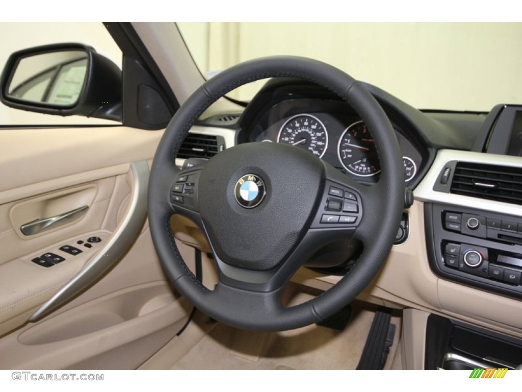 2013 3 Series 328i Sedan - Alpine White / Venetian Beige photo #25