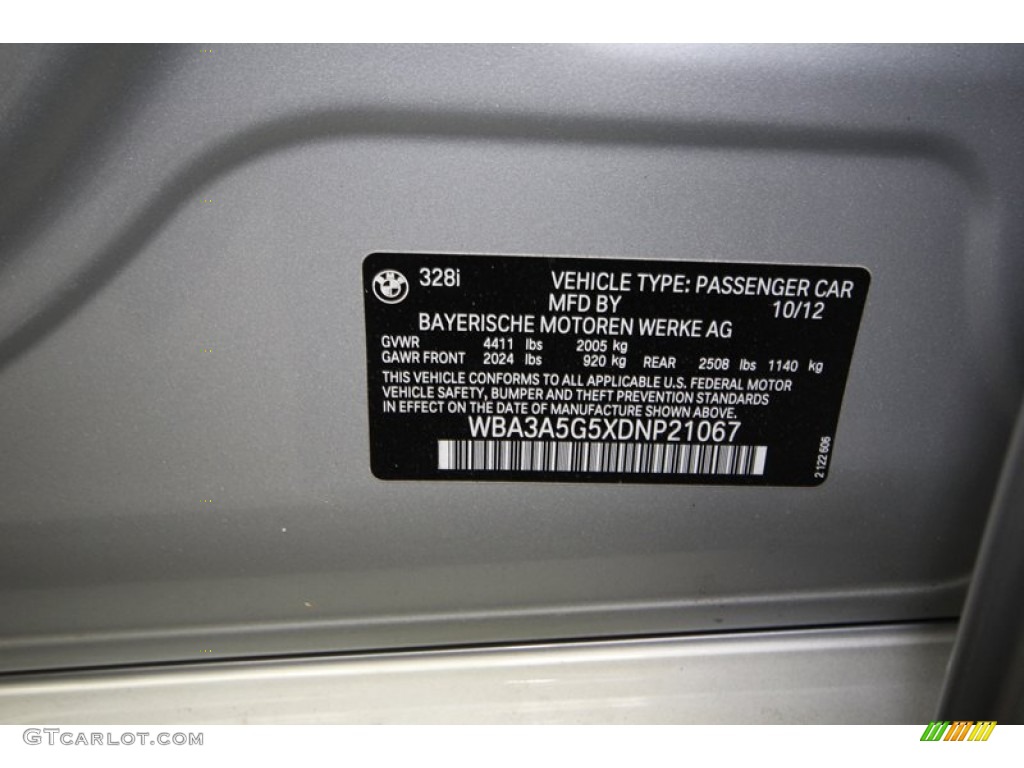 2013 3 Series 328i Sedan - Glacier Silver Metallic / Black photo #5