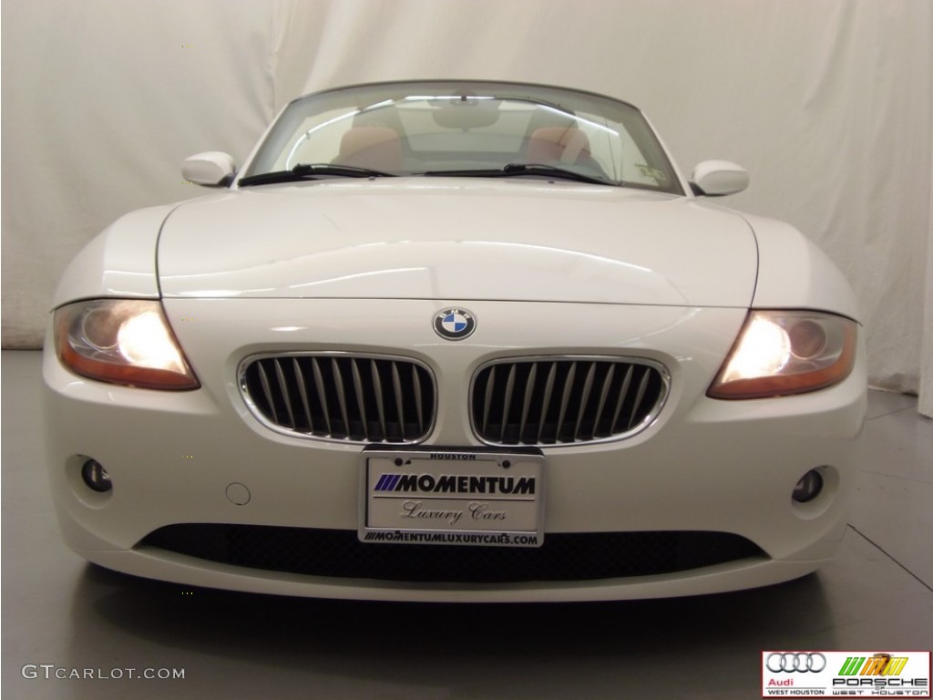 2003 Z4 3.0i Roadster - Alpine White / Red photo #15