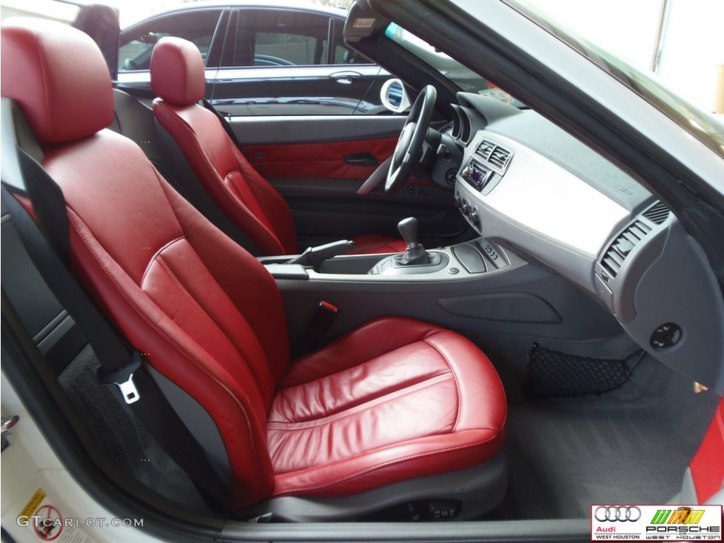2003 Z4 3.0i Roadster - Alpine White / Red photo #23