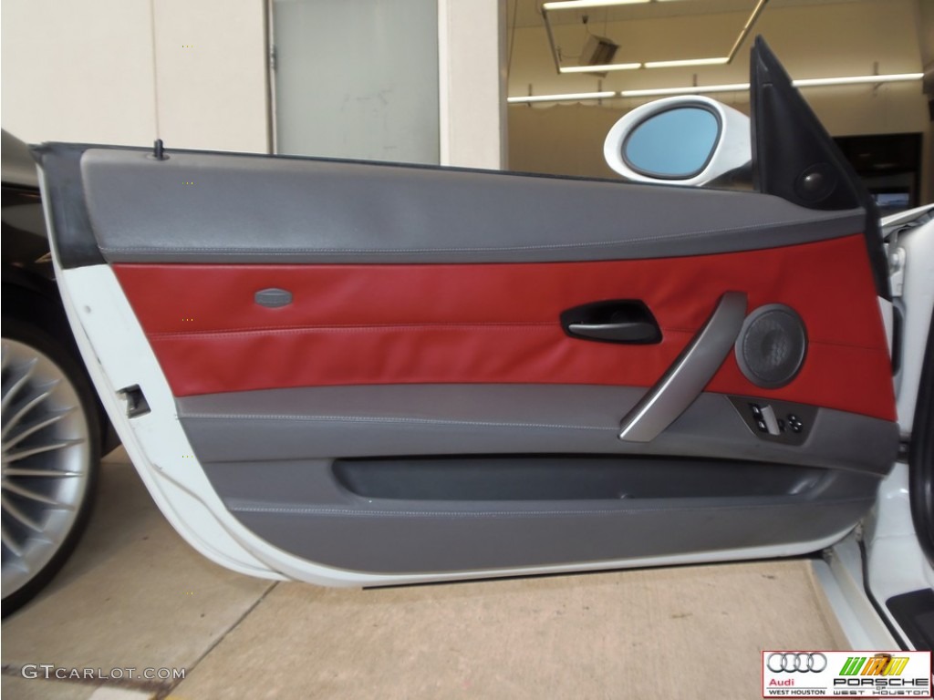2003 Z4 3.0i Roadster - Alpine White / Red photo #25