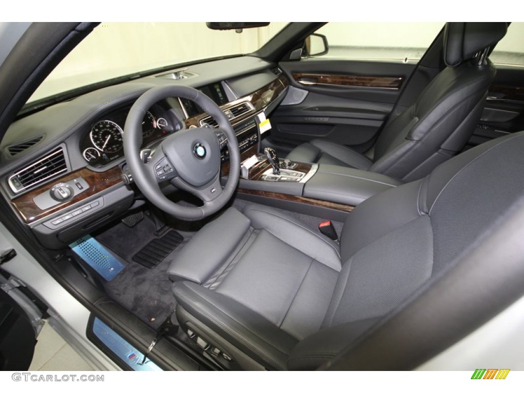 Black Interior 2013 BMW 7 Series 750i Sedan Photo #75355837