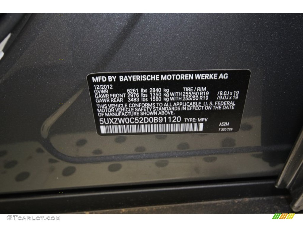2013 X5 Color Code A52 for Space Gray Metallic Photo #75356146
