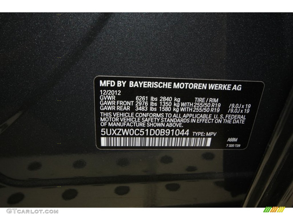 2013 X5 Color Code A68 for Platinum Gray Metallic Photo #75356254