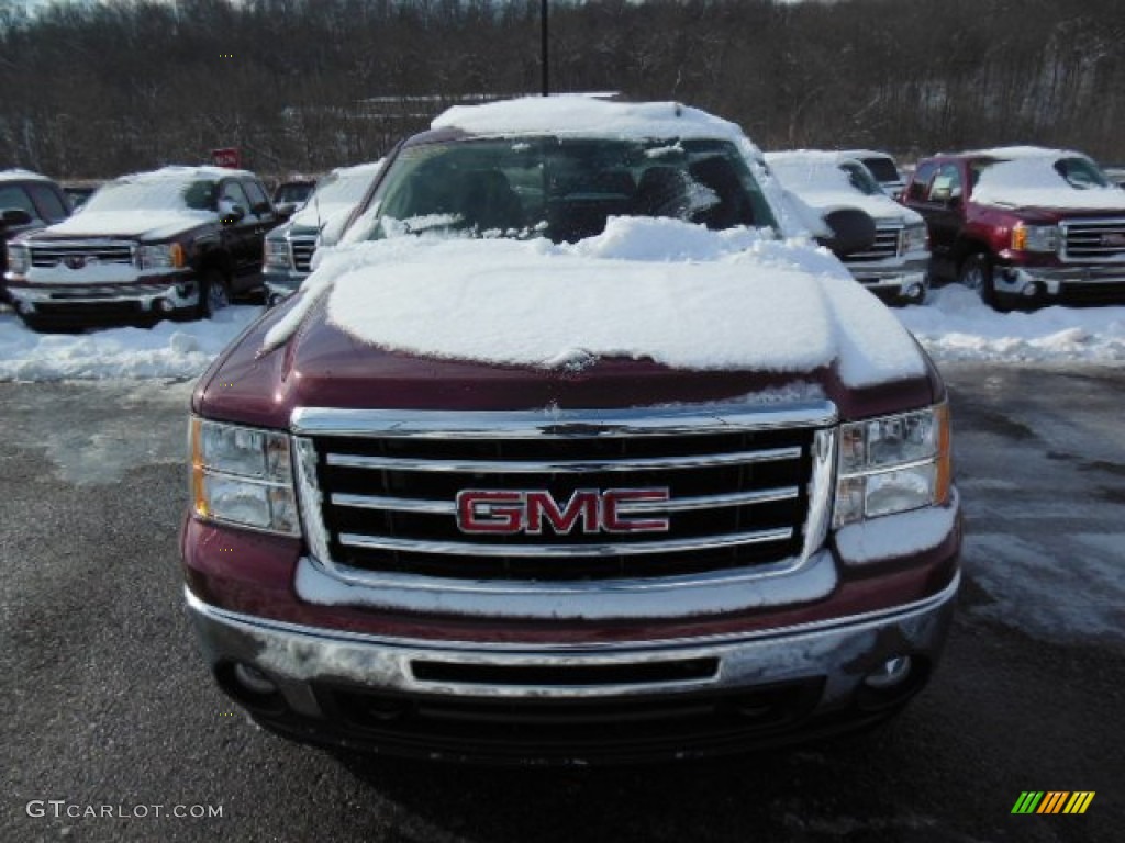 2013 Sierra 1500 SLE Extended Cab 4x4 - Sonoma Red Metallic / Ebony photo #3