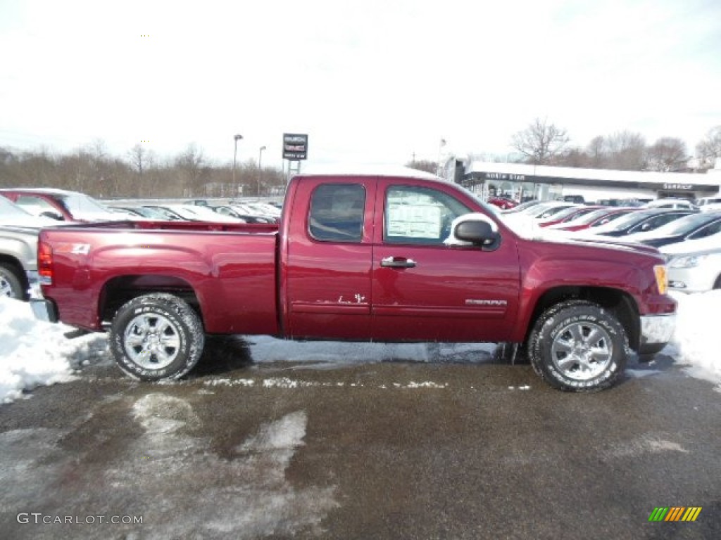 2013 Sierra 1500 SLE Extended Cab 4x4 - Sonoma Red Metallic / Ebony photo #5