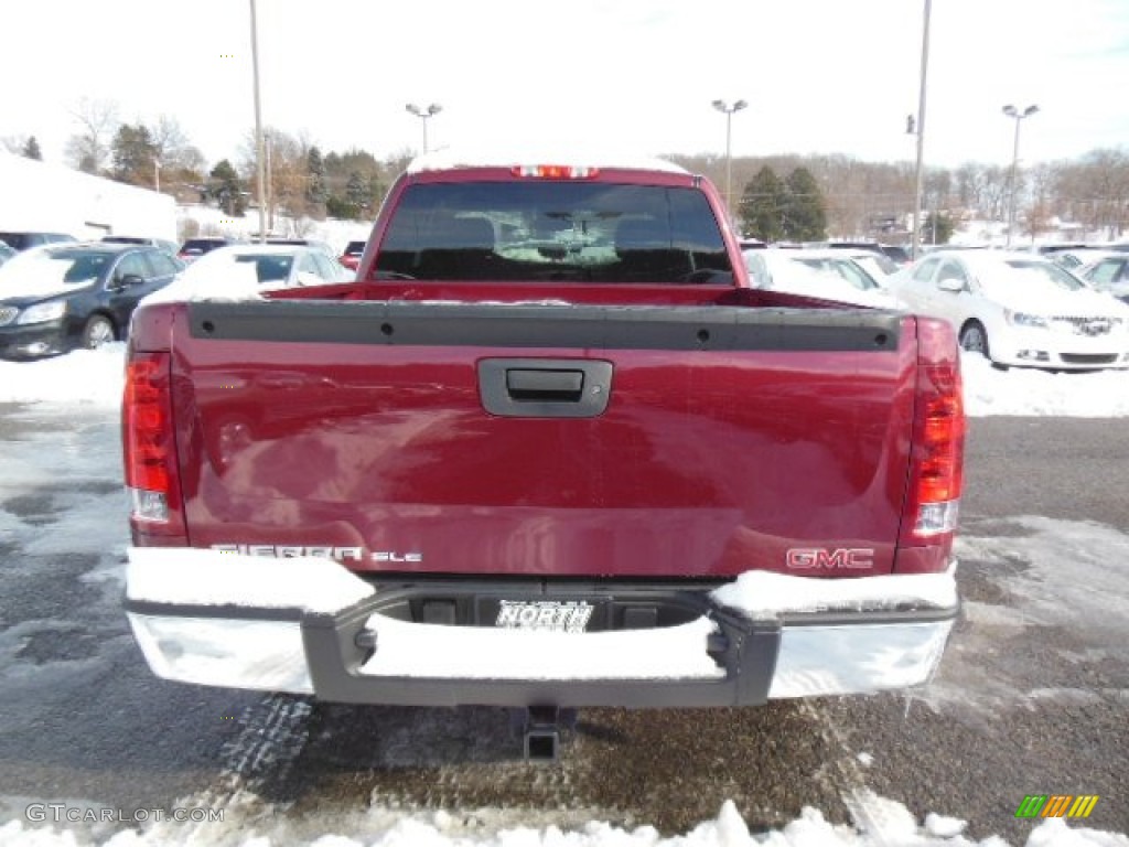 2013 Sierra 1500 SLE Extended Cab 4x4 - Sonoma Red Metallic / Ebony photo #7