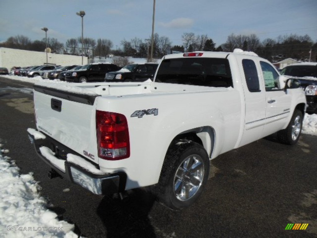 2013 Sierra 1500 SLE Extended Cab 4x4 - Summit White / Ebony photo #6