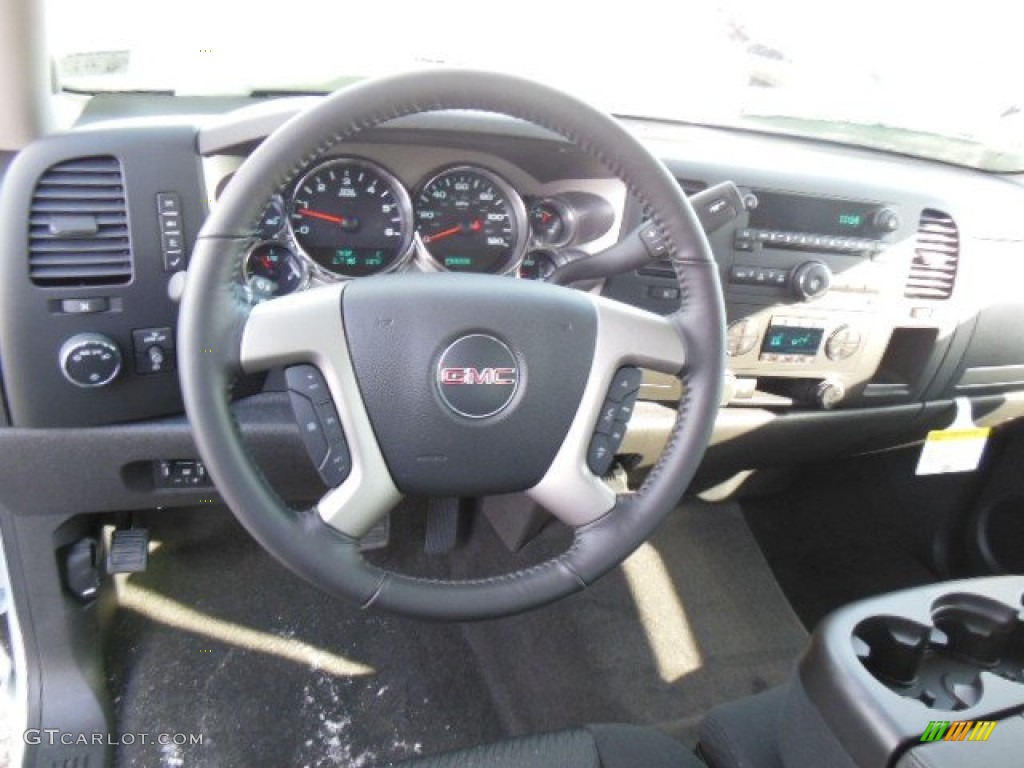 2013 Sierra 1500 SLE Extended Cab 4x4 - Summit White / Ebony photo #18