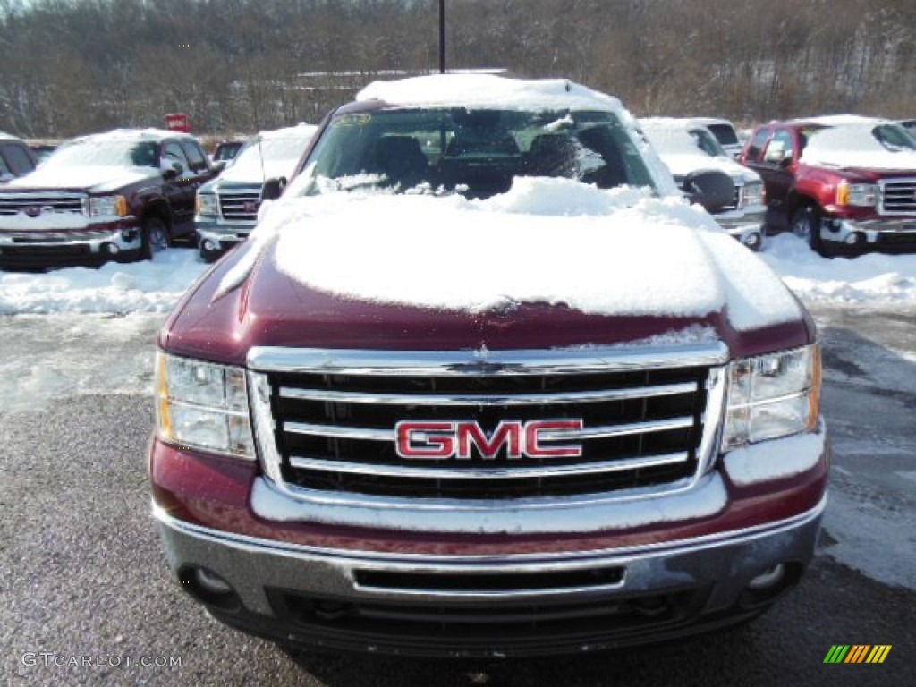2013 Sierra 1500 SLE Extended Cab 4x4 - Sonoma Red Metallic / Ebony photo #3