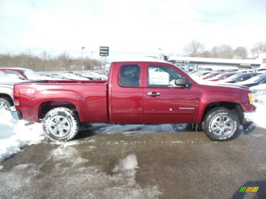 2013 Sierra 1500 SLE Extended Cab 4x4 - Sonoma Red Metallic / Ebony photo #5