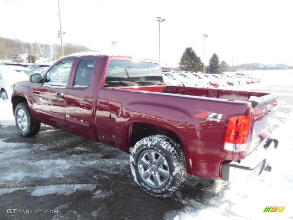2013 Sierra 1500 SLE Extended Cab 4x4 - Sonoma Red Metallic / Ebony photo #8